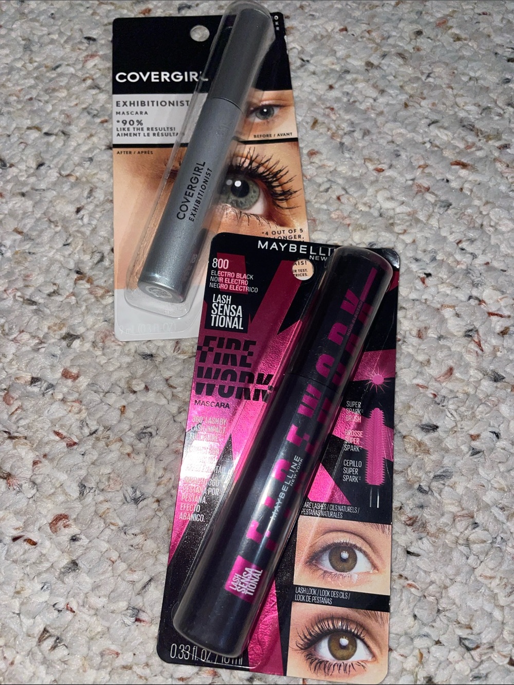 Maybelline Lash Sensational Firework & covergirl Mascaras